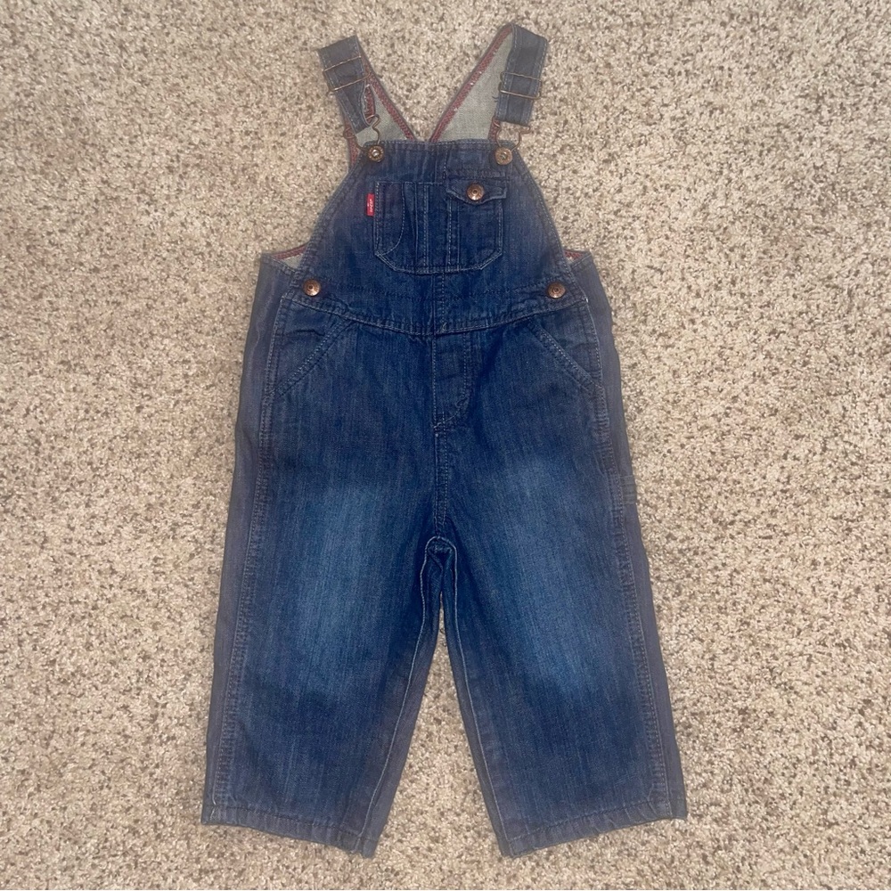 Levi’s Dark Wash Denim Overalls Size 24M